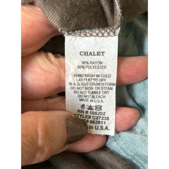 Chalet knit dress, blue double cloth, lagenlook, simple, comfy, layering - Picture 5 of 5